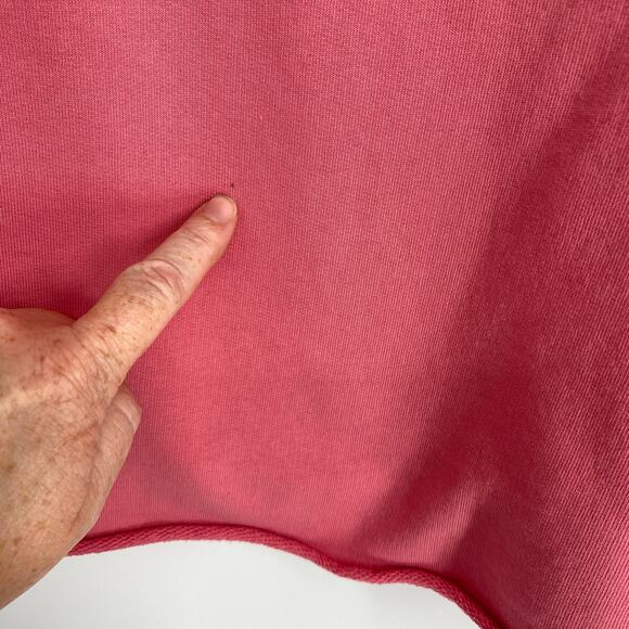 & Other Stories Top Women’s Large Pink Sweatshirt Cropped Fall Feminine Boxy - Picture 4 of 9